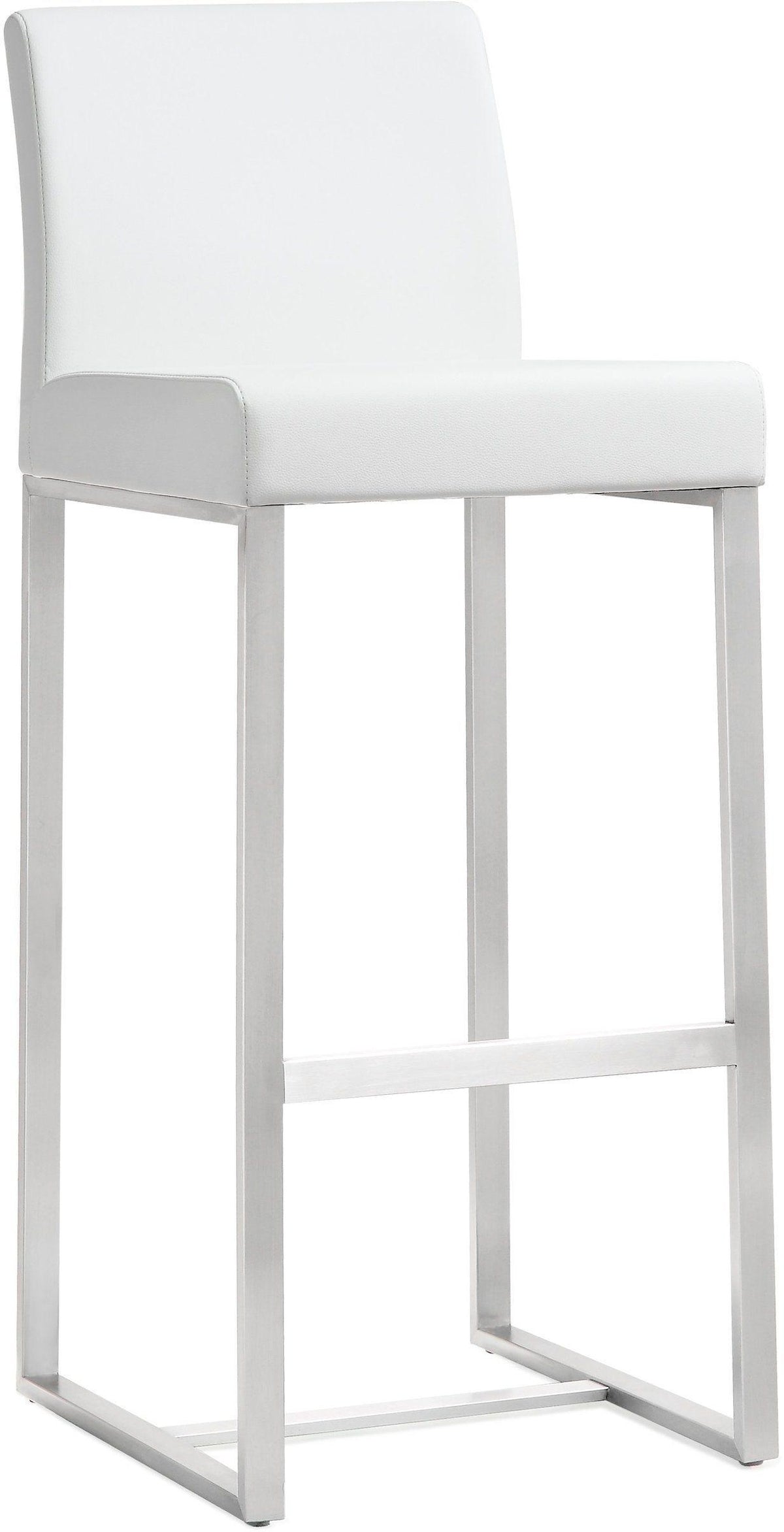 Denmark White Stainless Steel Barstool - Set of 2 - UK