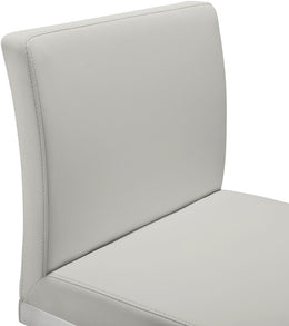 Parma Light Grey Stainless Steel Counter Stool - Set of 2 - UK