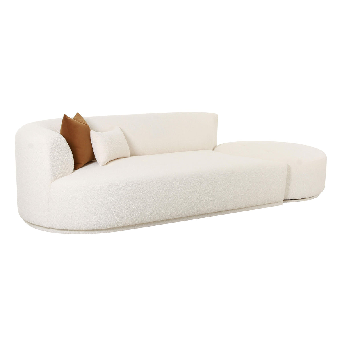 Fickle Cream Boucle 2-Piece Chaise Modular LAF Sofa - UK