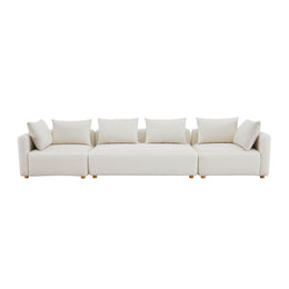 Hangover Cream Boucle 145" Long Sofa