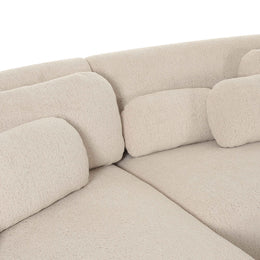 Misty Cream Boucle Sectional - LAF