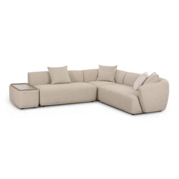Sylvie Cream Boucle 4-Piece Left Chaise Sectional