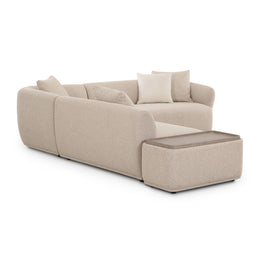 Sylvie Cream Boucle 4-Piece Left Chaise Sectional