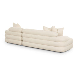 Lulu Cream Boucle Modular RAF Sectional