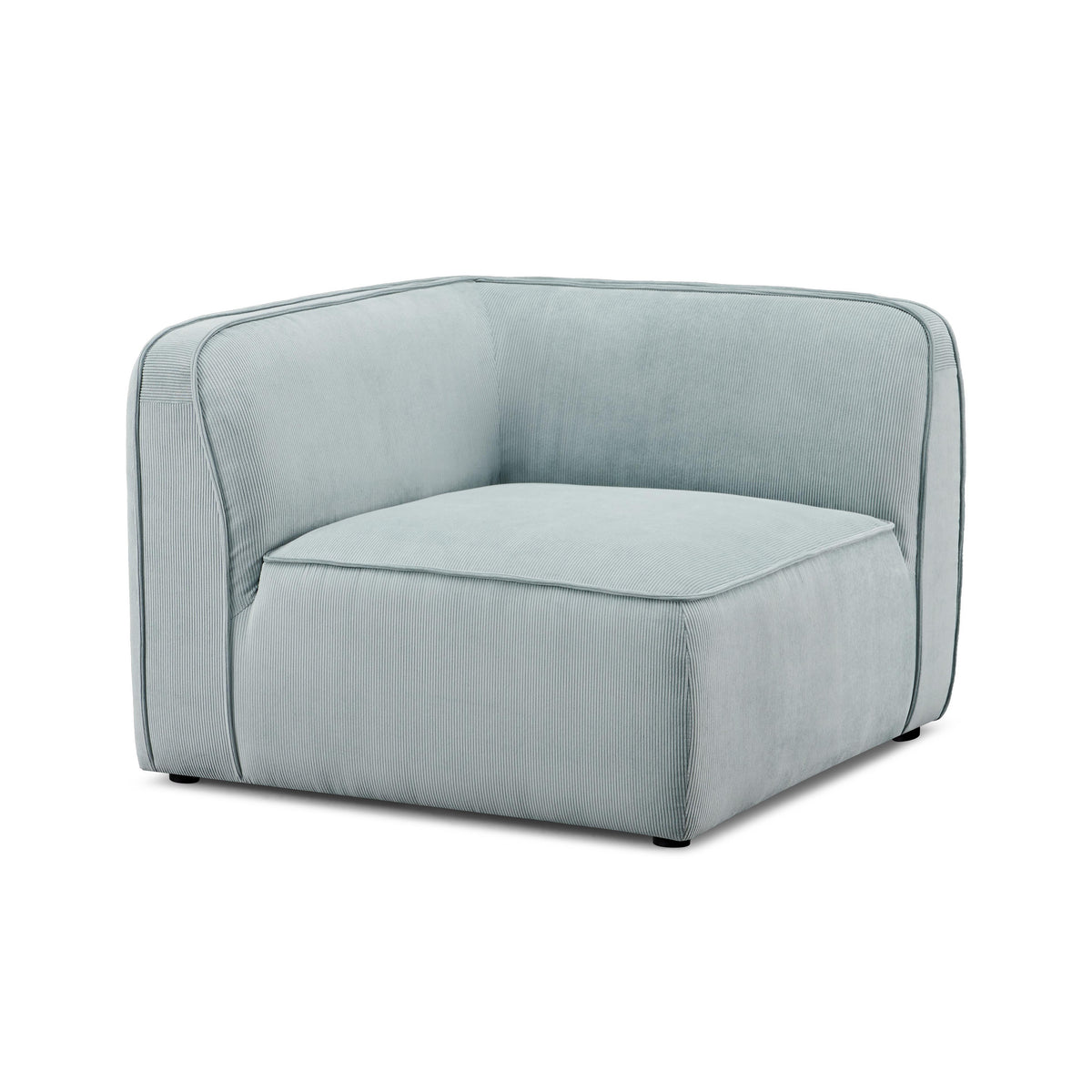 Travie Sea Foam Performance Corduroy Velvet Corner Chair