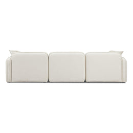 Travie Sand Upcycled Linen 4-Piece Modular Sectional