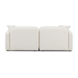 Travie Sand Upcycled Linen Modular Loveseat