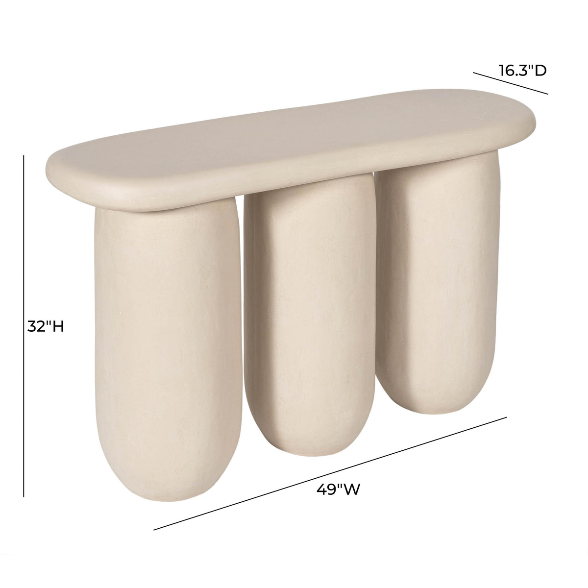 Rahul Cream Console Table