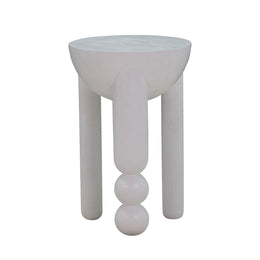 Morse White Wooden Accent Table