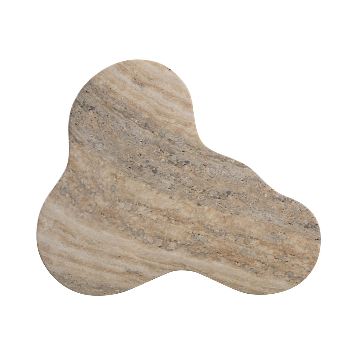 Slab Faux Travertine Tall Side Table - UK
