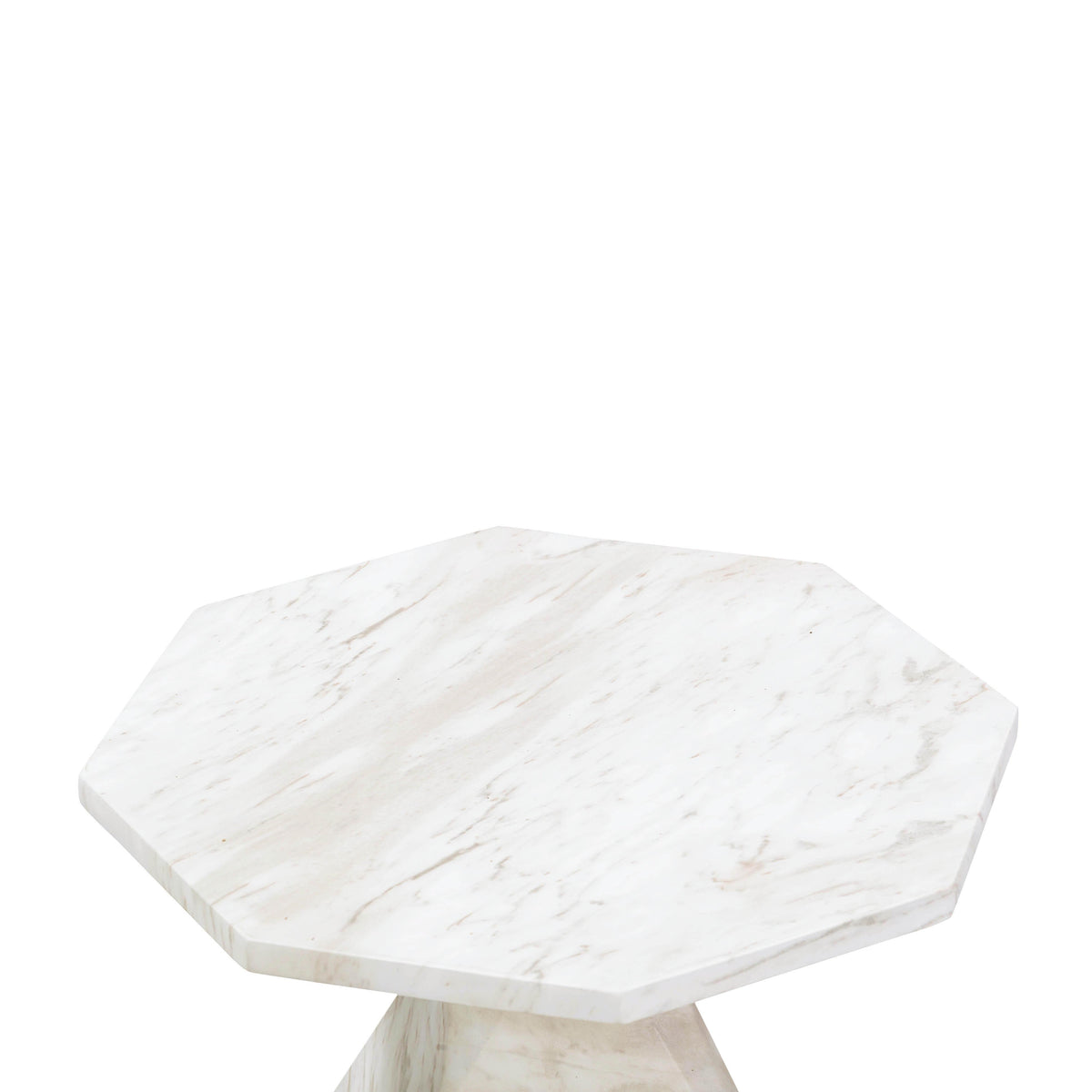 Esme Faux Marble Round Side Table