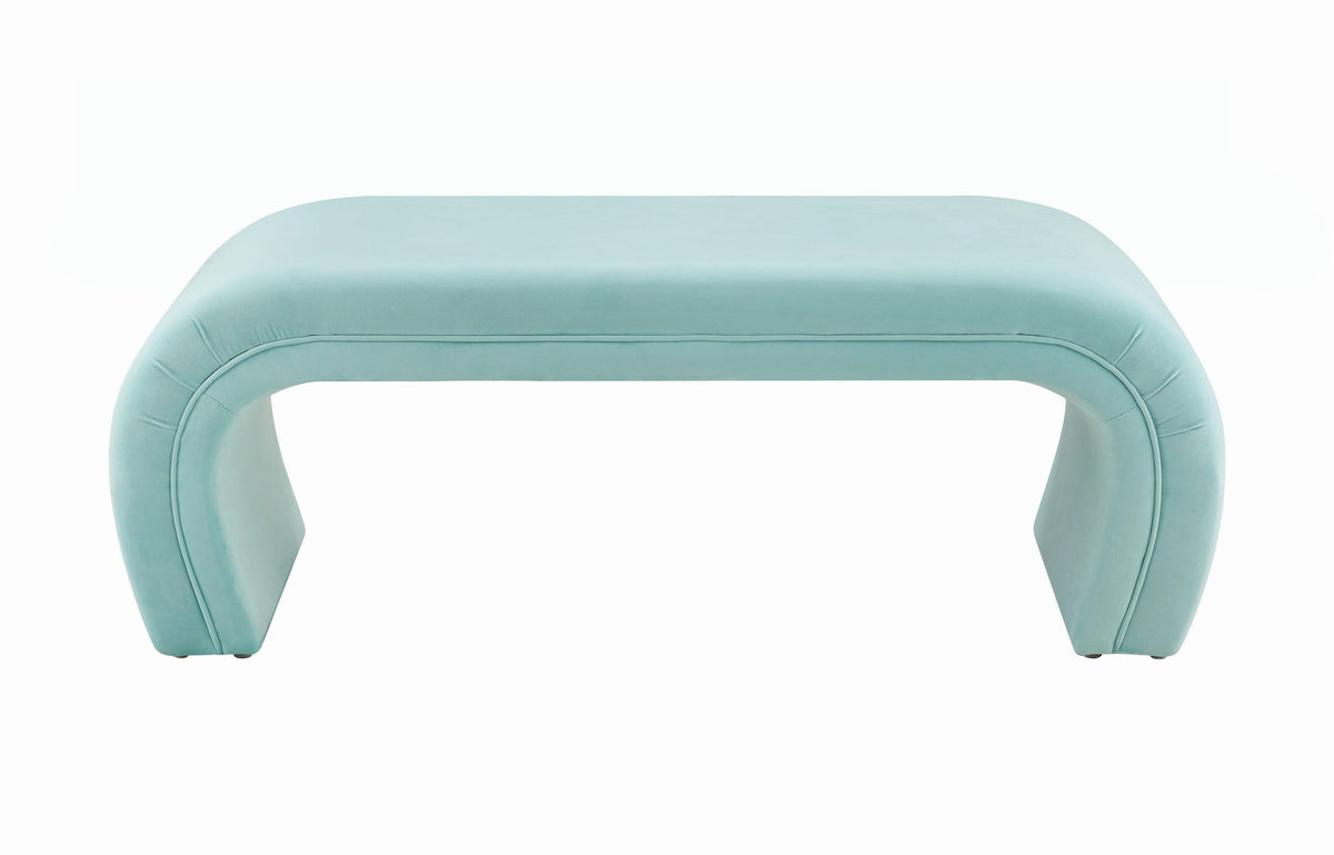 Kenya Bright Blue Velvet Bench