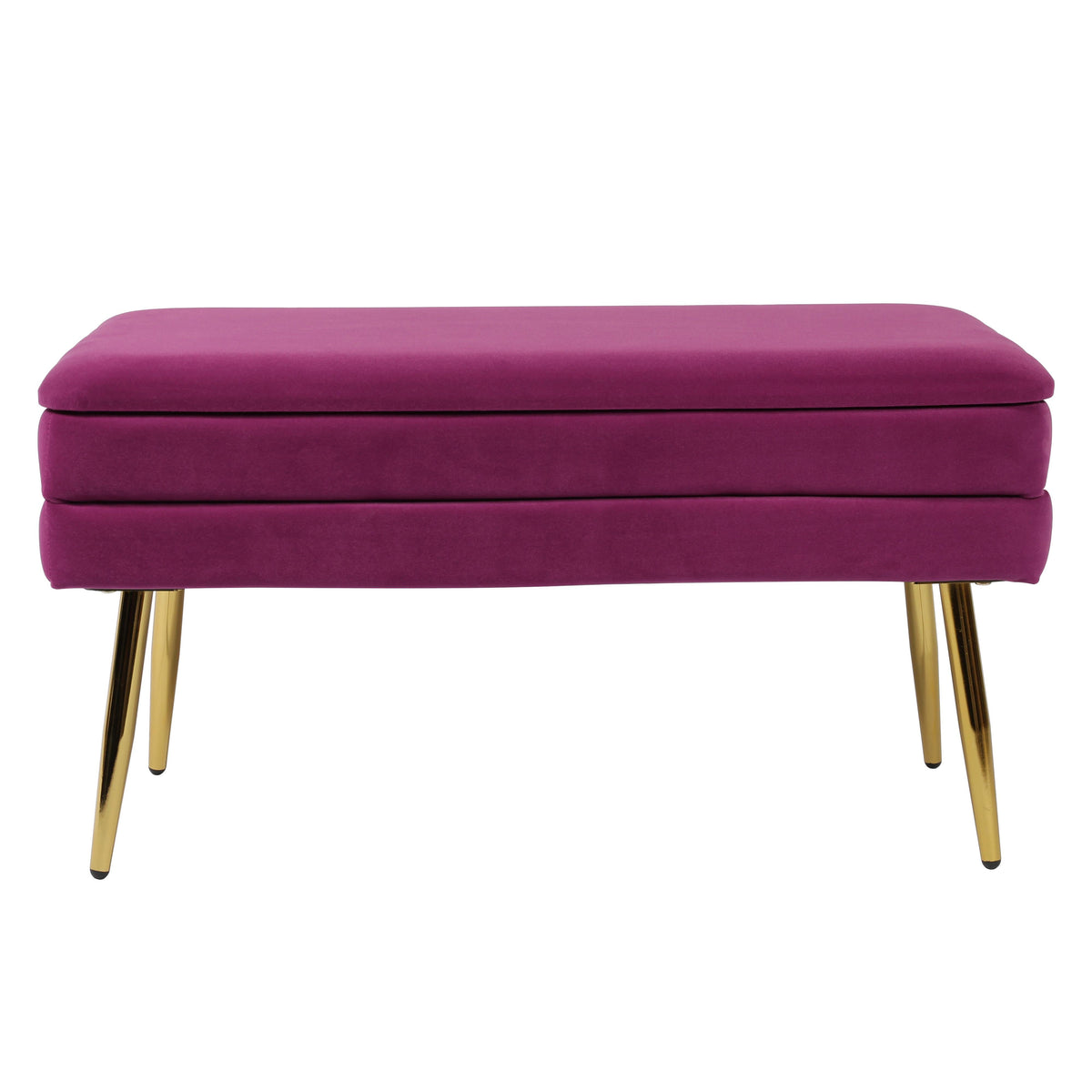 Ziva Plum Velvet Storage Bench