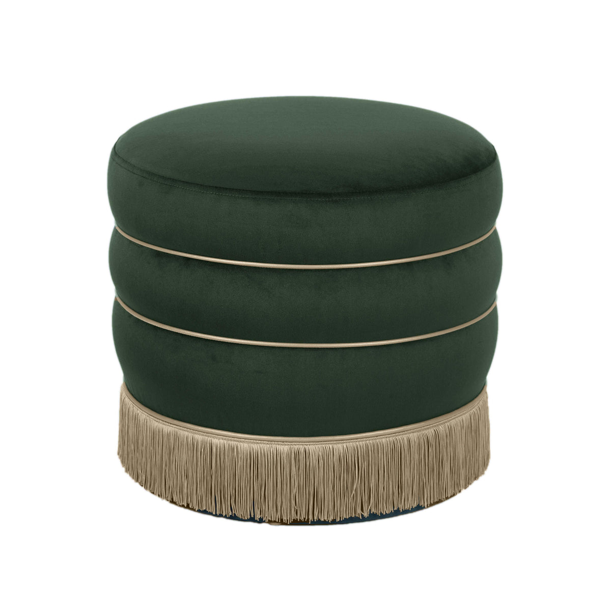 Lakka Green Velvet Ottoman