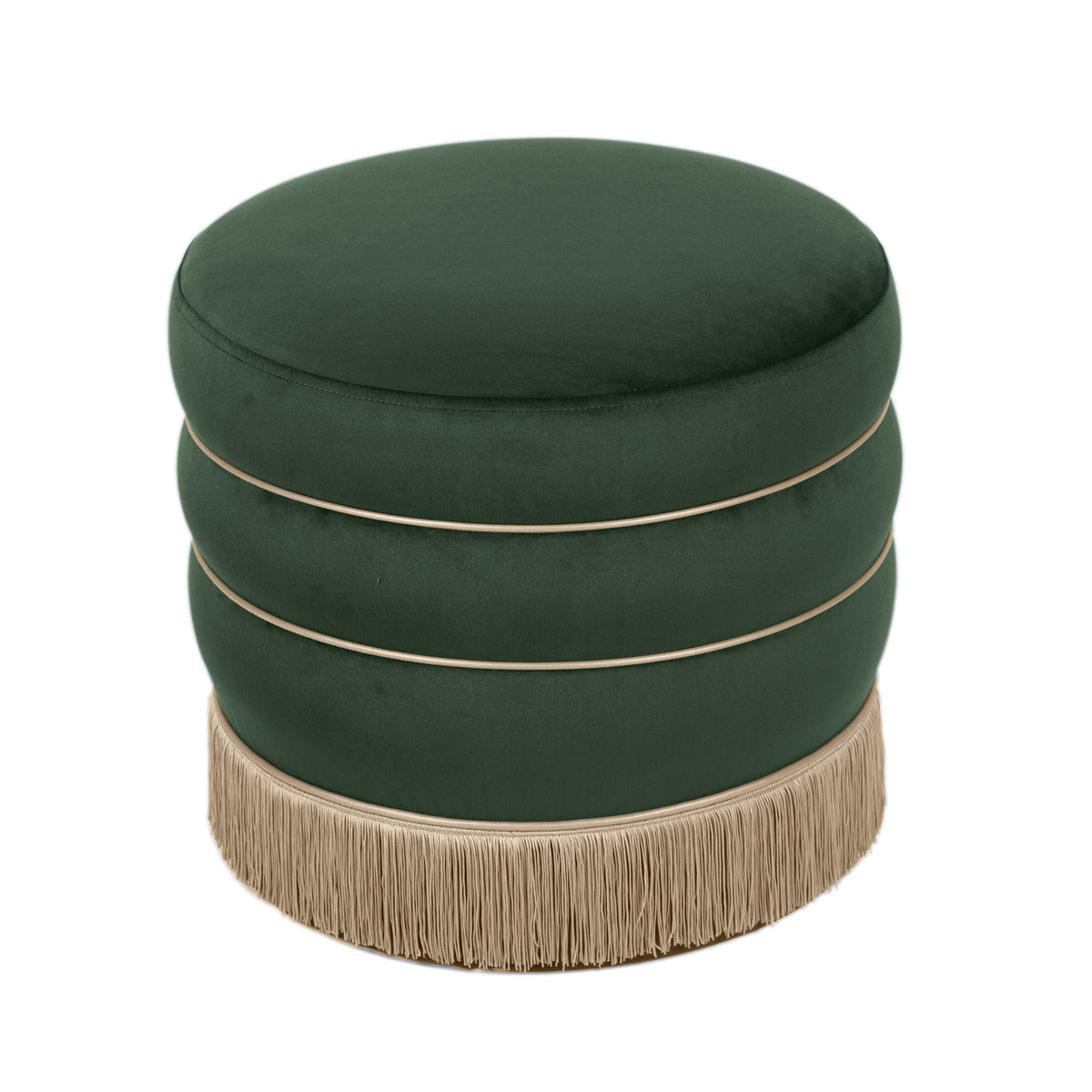 Lakka Green Velvet Ottoman