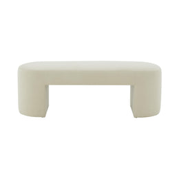 Elena Cream Velvet Bench