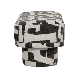 Lena Black and White Jacquard Bench