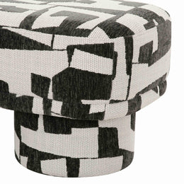 Lena Black and White Jacquard Bench