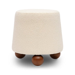 Jaine Cream Boucle Stool