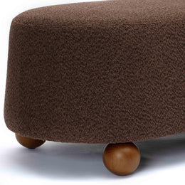 Jaine Brown Boucle Large Ottoman