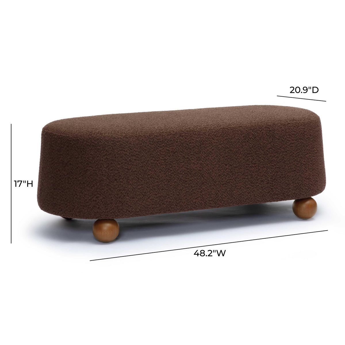 Jaine Brown Boucle Large Ottoman