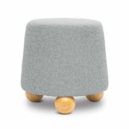 Jaine Stone Grey Loose Mohair Ottoman
