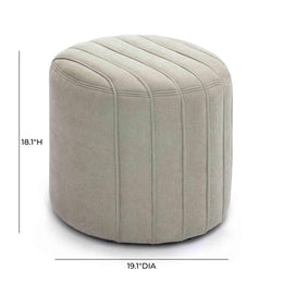Pouch Mint Green Chenille Ottoman
