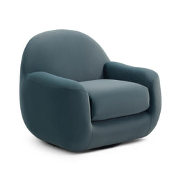 Tiago Dark Teal Velvet Swivel Chair