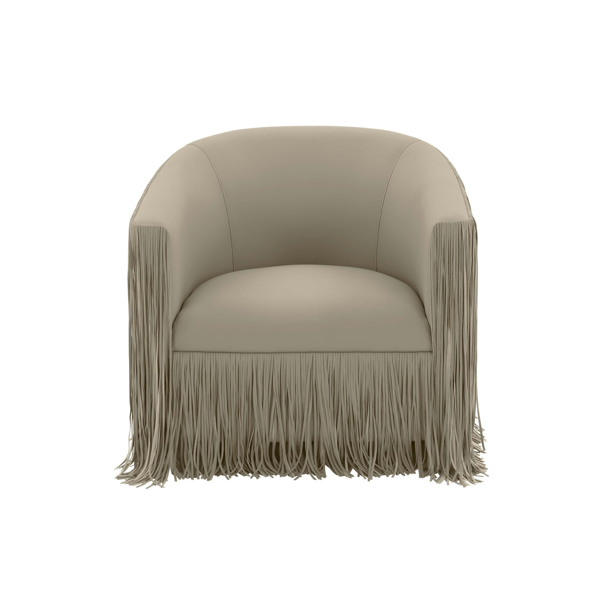 Shag Me Grey Performance Vegan Leather Swivel Chair