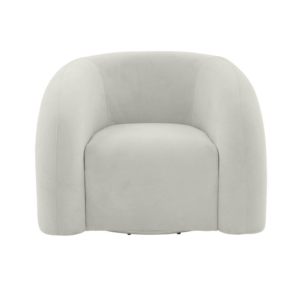 Slipper Light Grey Velvet Swivel Chair