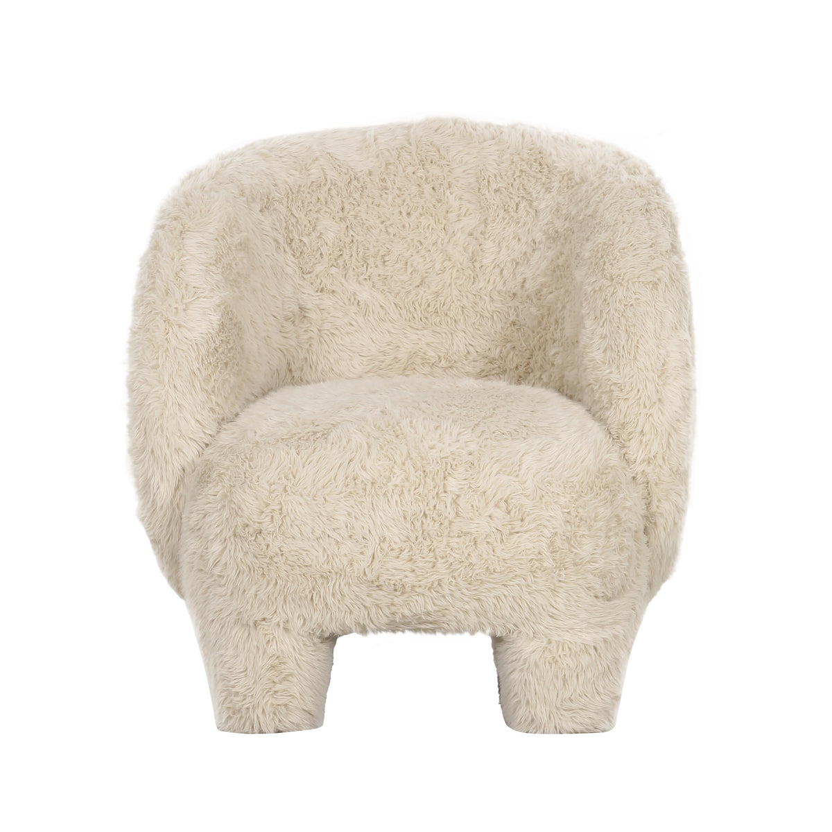 Kiki Natural Vegan Shearling Accent Chair