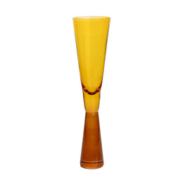 Flute Amber Champagne Glasses - Set of 4