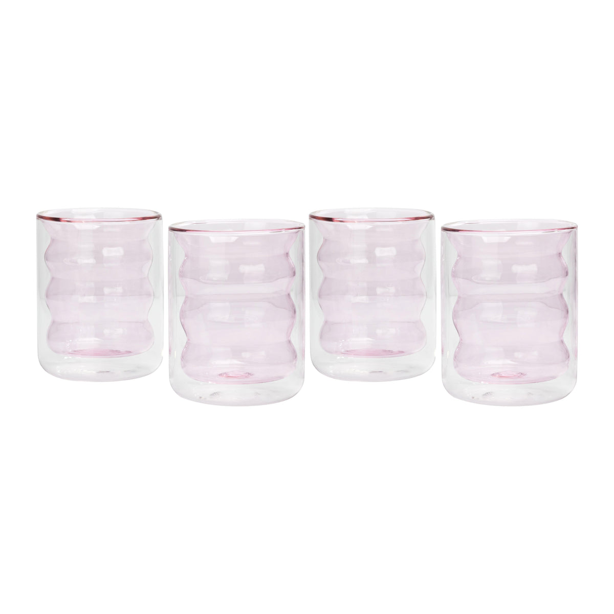Waves Blush Water Glass - Set of 4