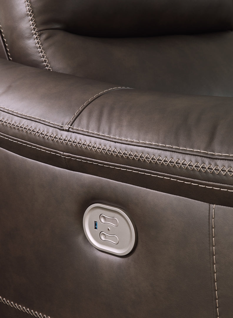 3-Piece Power Reclining Sectional Loveseat with Console