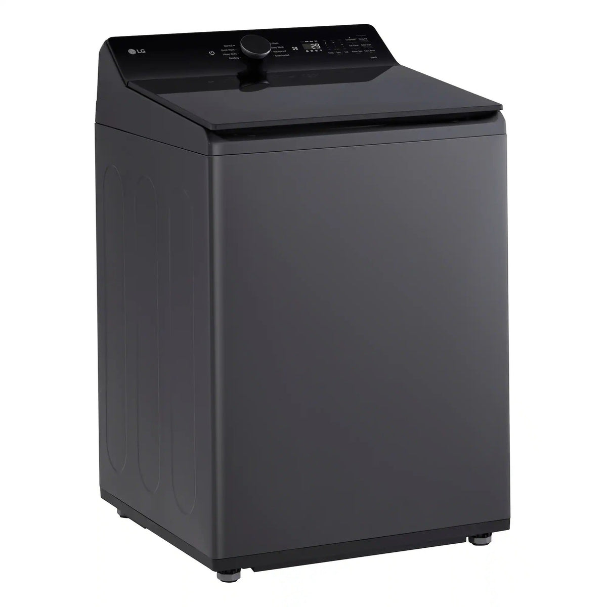Package - LG - 5.5 Cu. Ft. High Efficiency Smart Top Load Washer with EasyUnload and 7.3 Cu. Ft. Smart Electric Dryer with EasyLoad Door - Matte Black
