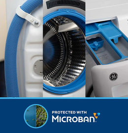 Package - GE - 4.8 Cu. Ft. High-Efficiency Stackable Smart Front Load Washer w/ Odorblock Ultra Fresh Vent System & Microban Technology and 7.8 Cu. Ft. Stackable Smart 10-Cycle Gas Dryer - White