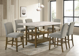 Lola20 - (GENUINE MARBLE) Table with 6 Chairs