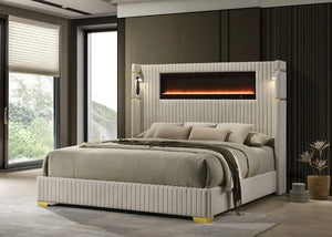 Romance2 Cream Platform Bed - Queen, King **NEW ARRIVAL**