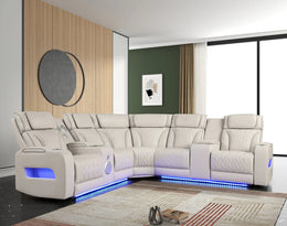 Spain Sand Power Reclining Sectional – Includes Free TV or Area Rug
