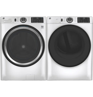 Package - GE - 4.8 Cu. Ft. High-Efficiency Stackable Smart Front Load Washer w/ Odorblock Ultra Fresh Vent System & Microban Technology and 7.8 Cu. Ft. Stackable Smart 10-Cycle Gas Dryer - White