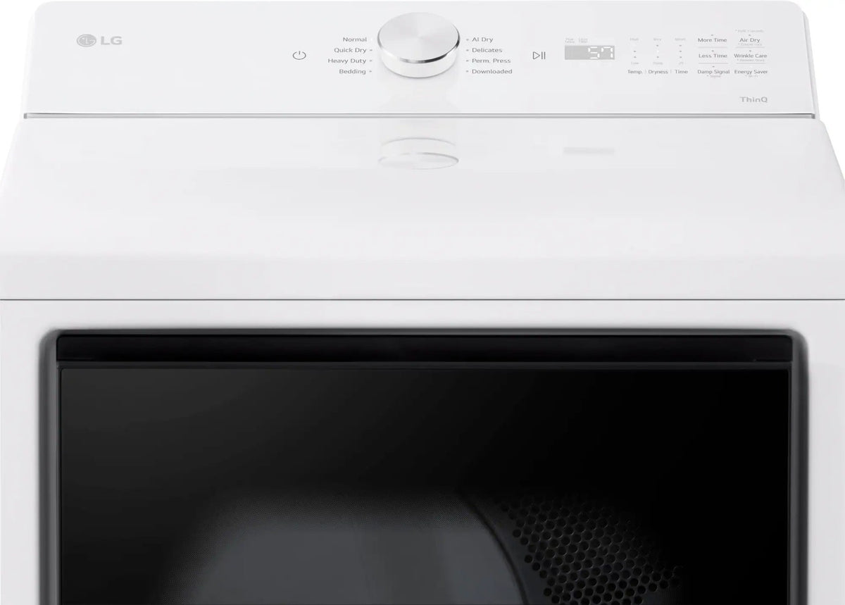 Package - LG - 5.0 Cu. Ft. High-Efficiency Smart Top Load Washer with Easy Unload and 7.3 Cu. Ft. Smart Electric Dryer with Sensor Dry - Alpine White