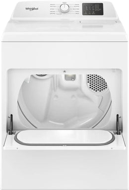 Package - Whirlpool - 4.3 Cu. Ft. High-Eficiency Top Load Washer with 2-in-1 Removable Agitator and Soft Close Glass Lid and 7.0 Cu. Ft. Gas Dryer with Adaptive Dry - Vented Matching - White