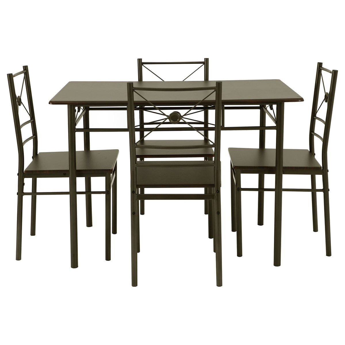 Anna  Rectangular Dining Table Set Dark
