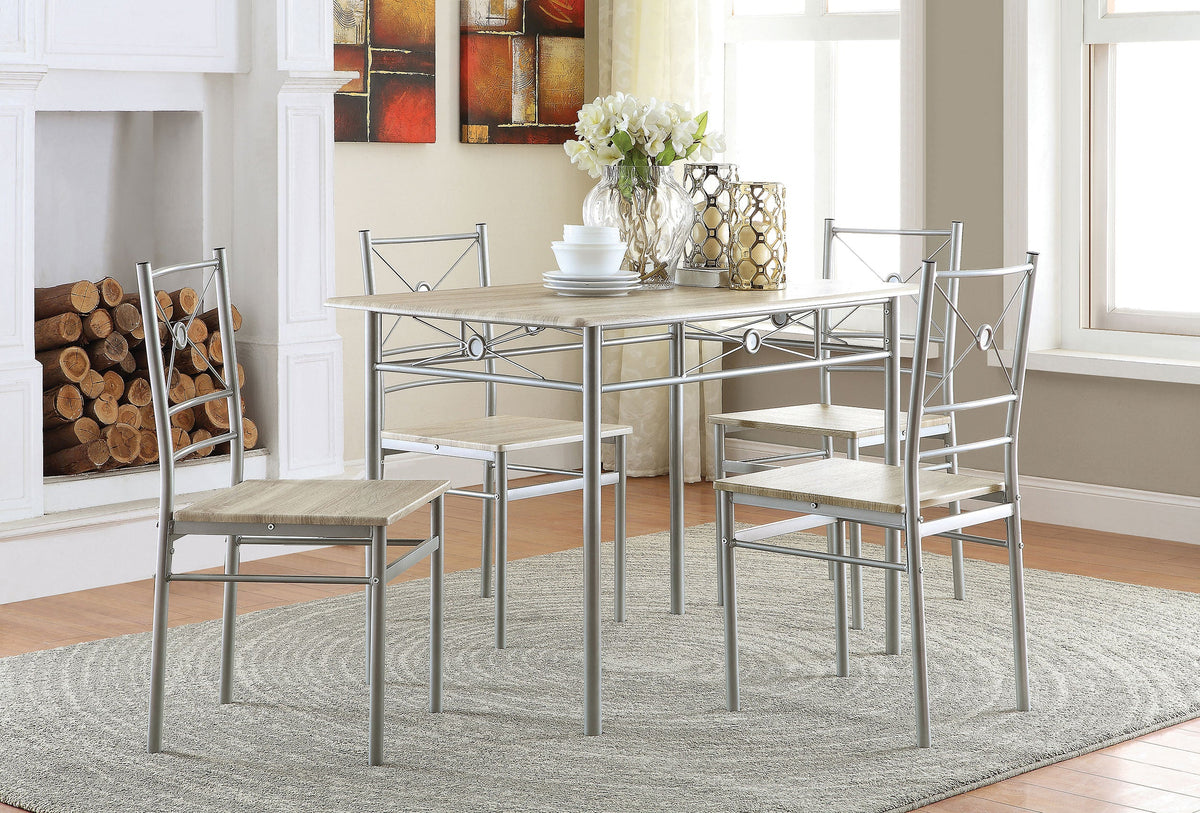 Anna  Rectangular Dining Table Set Dark