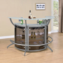 Dallas  Curved Freestanding Home Bar Cabinet