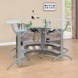 Dallas  Curved Freestanding Home Bar Cabinet