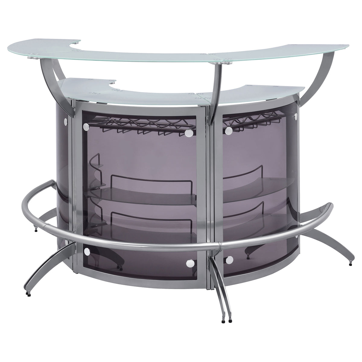 Dallas  Curved Freestanding Home Bar Cabinet