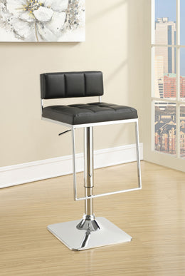 Alameda Adjustable Bar Stool Chrome and Black / Grey
