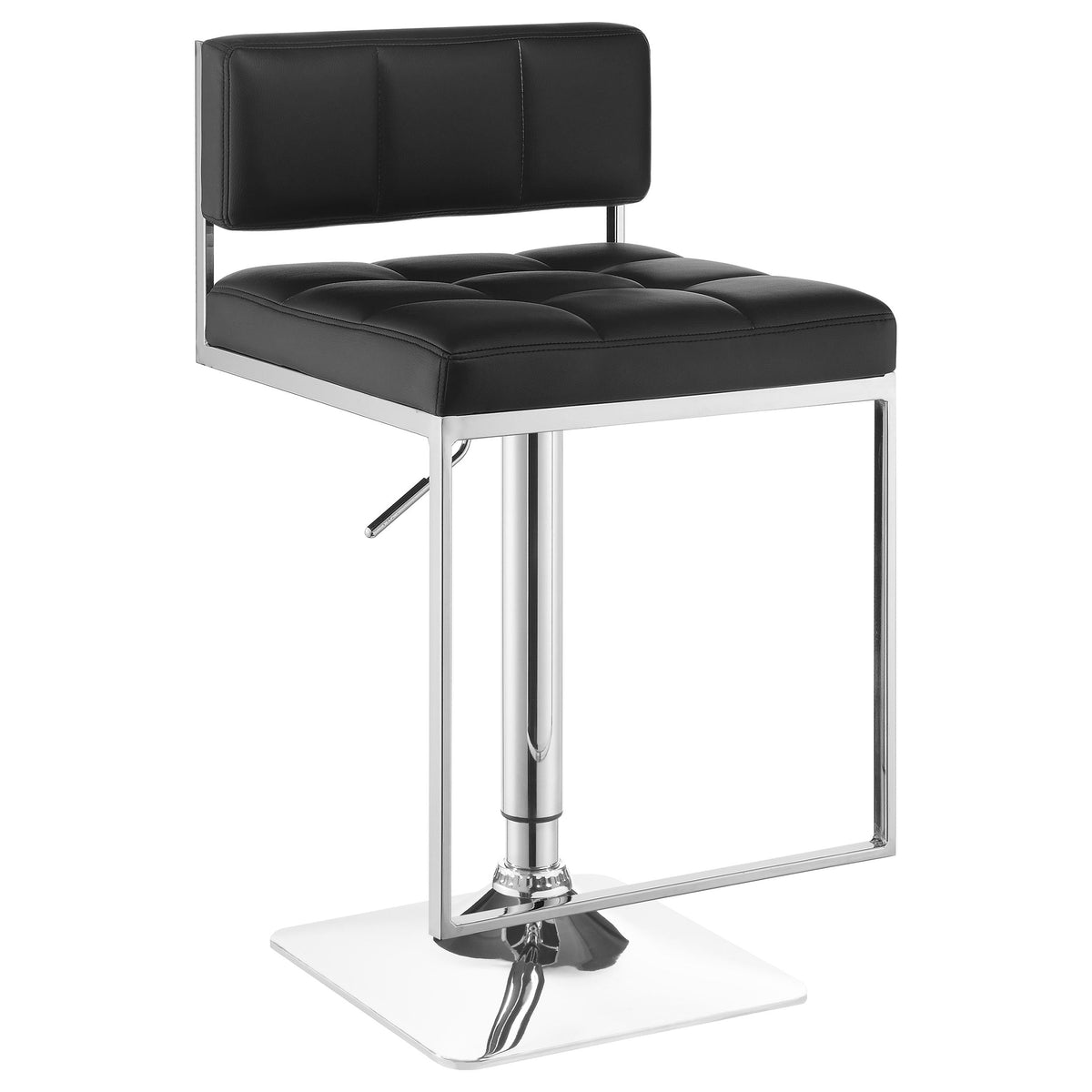 Alameda Adjustable Bar Stool Chrome and Black / Grey