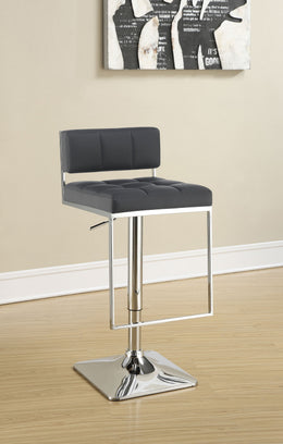 Alameda Adjustable Bar Stool Chrome and Black / Grey